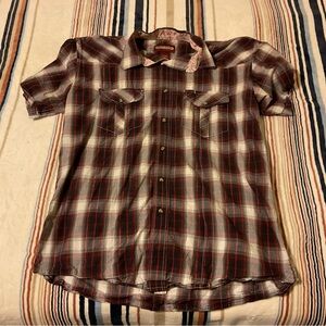 Classic Red Plaid Button-Down Shirt